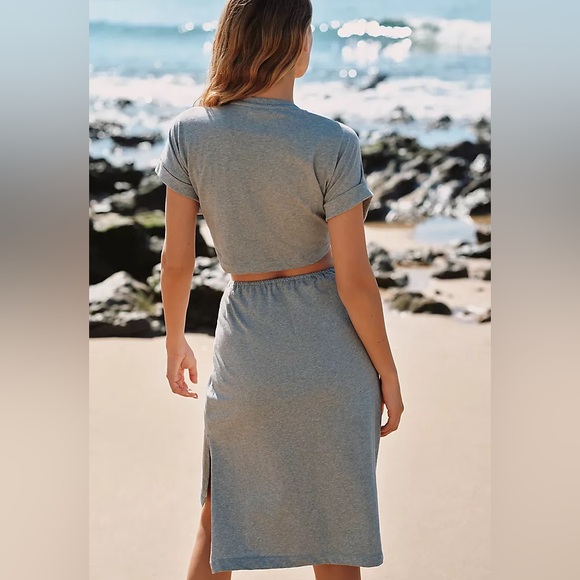 NWT Celandine Anthropologie Catching Waves Short Sleeve MIDI Dress XS - Picture 2 of 3